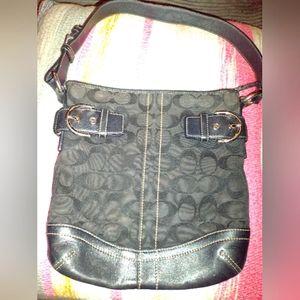 Coach Monogram Black Shoulder Bag Purse